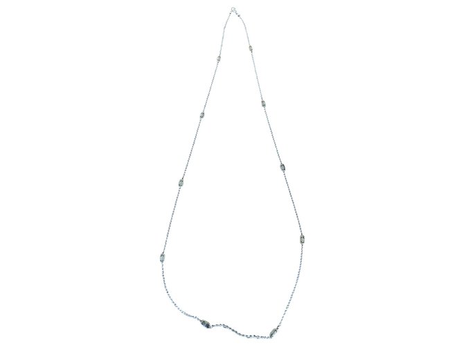 Bulgari Parentesi long necklace Grey White gold  ref.166554