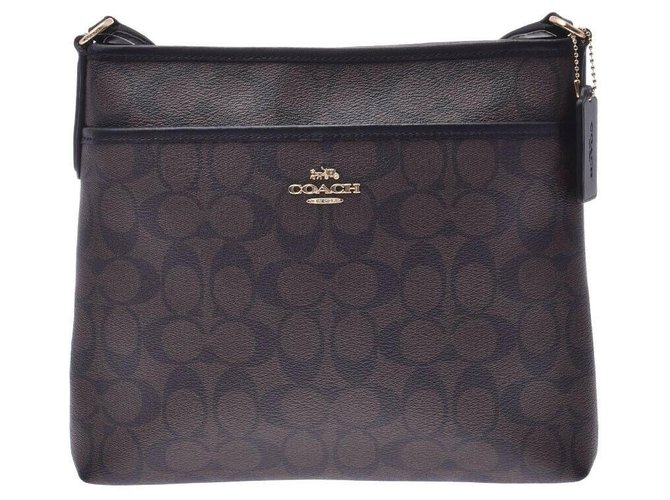 Coach Signature flat outlet Brown Cloth  ref.166666