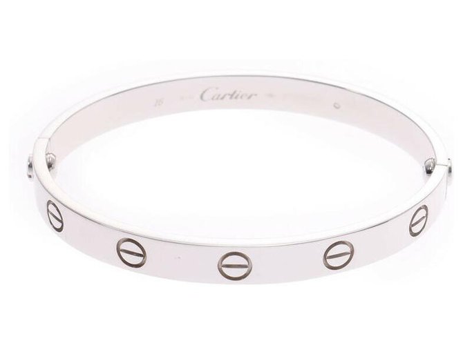 Cartier Love Blu Rubbed # 16 Or blanc Blanc  ref.166700