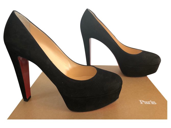 Christian Louboutin Vickybass 120 Suede Noir  ref.166808