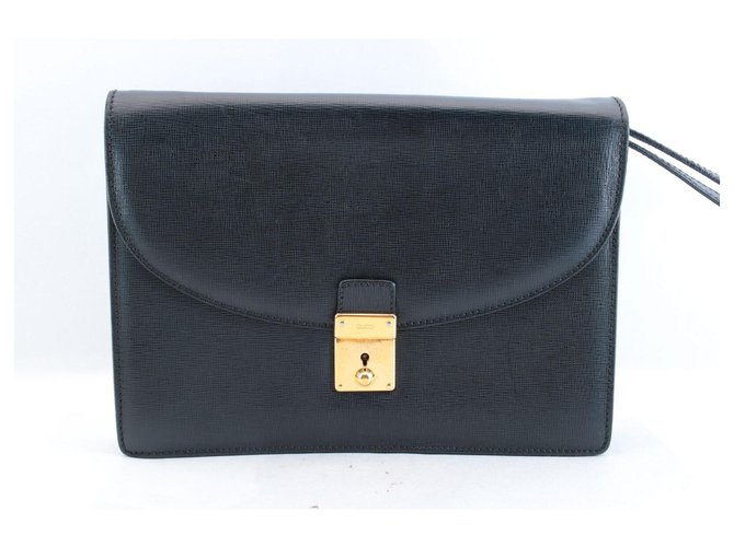 Gucci Leather Clutch Bag Black  ref.167001