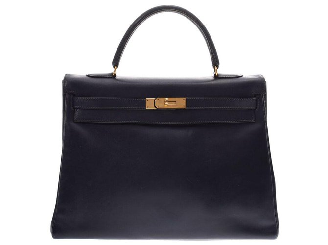 Hermès Vintage Handbag Preto Couro  ref.167049