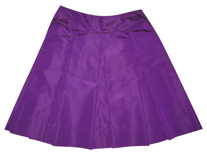 Prada purple pleated skirt