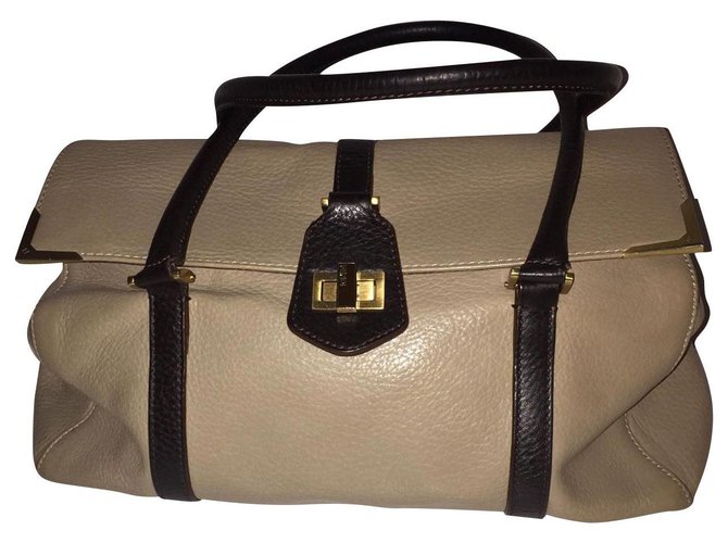 Fendi Handbags Beige Leather  ref.167140