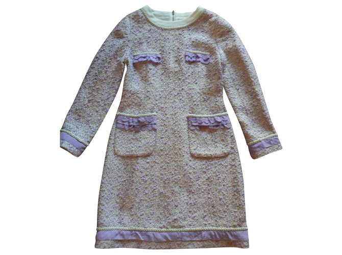 Chanel Tweed-Kleid Mehrfarben  ref.167144