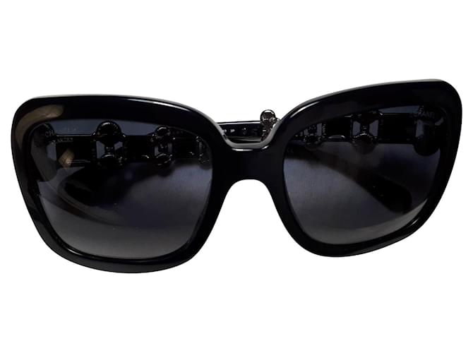 Chanel Bijou Sunglasses (limited edition) Black Pearl Acetate ref