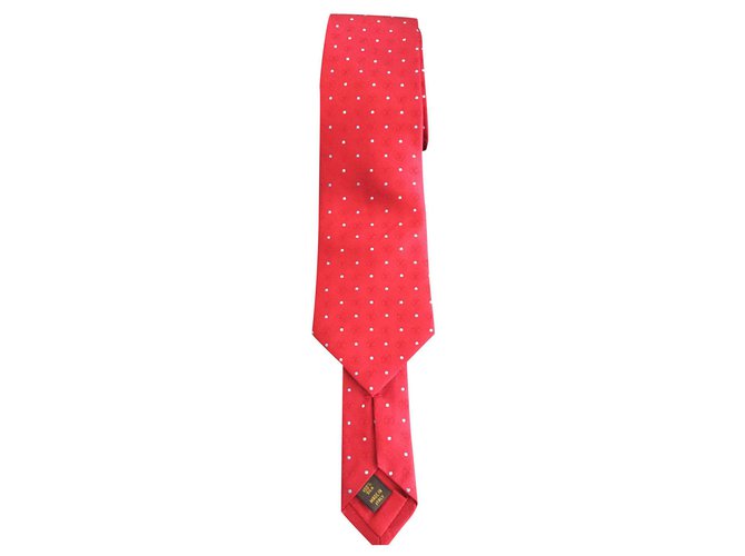 Louis Vuitton Vuitton cravatta uomo Rosso Seta  ref.167248