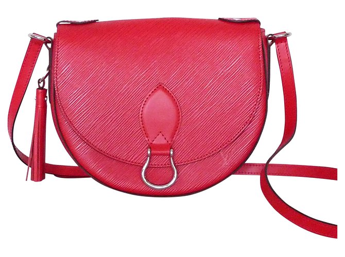LOUIS VUITTON SAINT CLOUD PACK COQUELICOT Red Leather  ref.167338