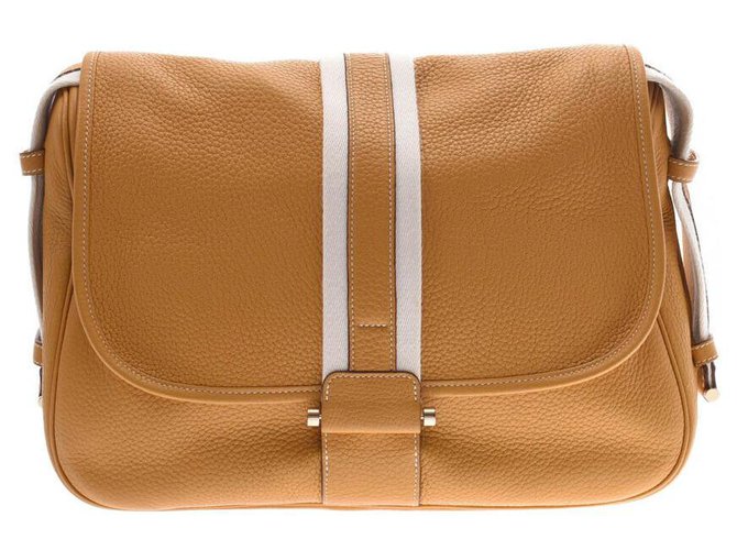 Hermès Boolean Lang Mutterd Brown Leather  ref.167344