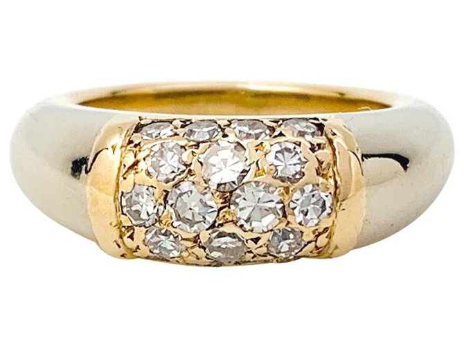 Autre Marque Van Cleef & Arpels ring "Philippine" model in yellow and white gold, diamants. Yellow gold  ref.167378