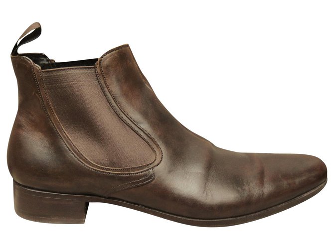 Autre Marque Premiata p chelsea boots 44 Dark brown Leather  ref.167389