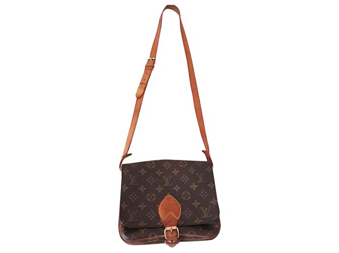 Louis Vuitton vintage cartouchiere saddle bag Brown Leather ref