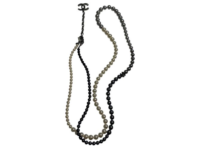 Chanel Long necklaces Black  ref.167481