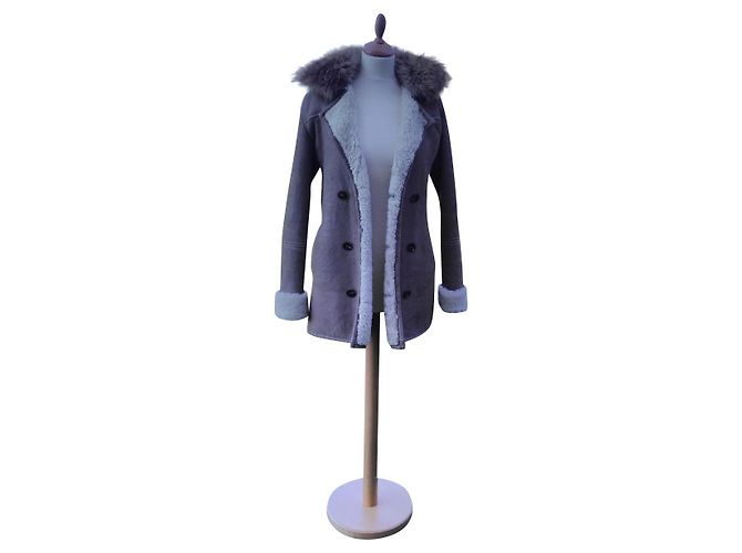 Casaco American Retro de shearling marrom claro Castanho claro
