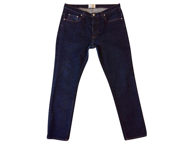 Acne Studios Town Str RW blue raw denim jeans