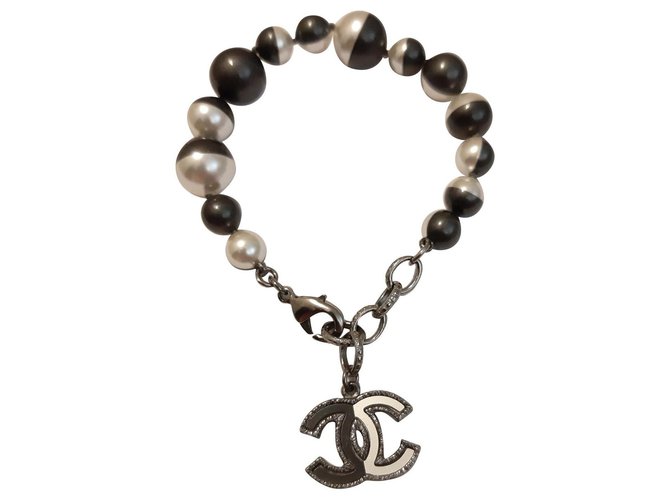 Chanel Armbänder Schwarz Weiß  ref.167636