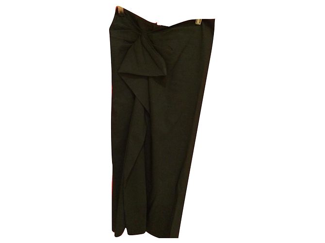 Falda cruzada Isabel Marant negra de lino Talla 34 Negro