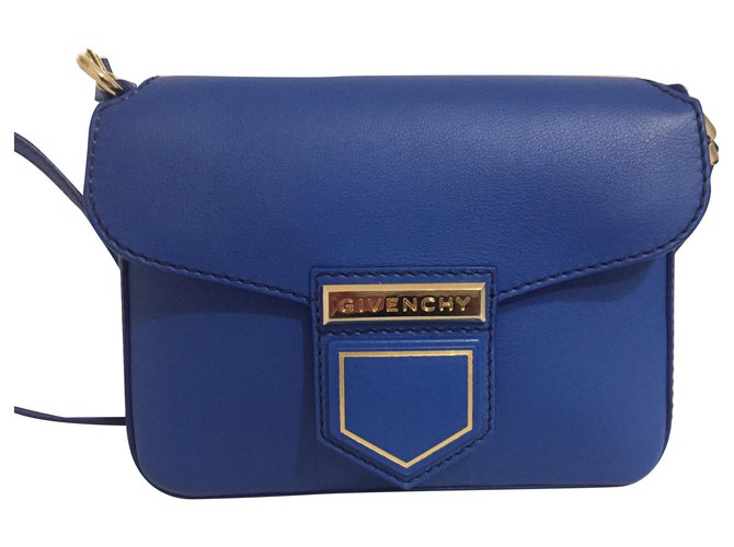 Givenchy Bolsas Azul Couro  ref.167706