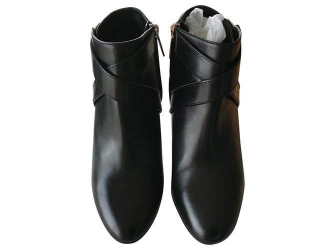 Christian Dior Ankle Boots Black Leather  ref.167730
