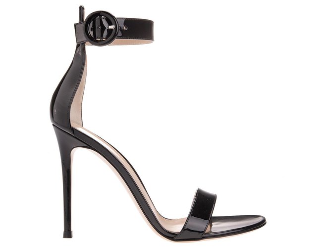 GIANVITO ROSSI PORTOFINO BLACK Patent leather  ref.167834