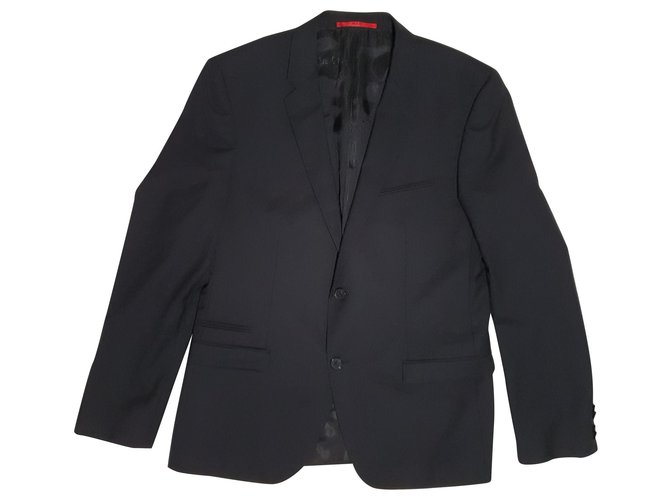 Hugo Boss Blazers Jackets Black Wool Elastane  ref.167887