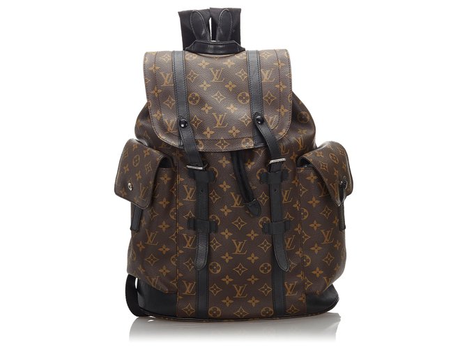 Christopher backpack cloth backpack Louis Vuitton Black in Cloth