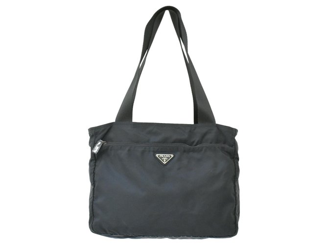 Prada Vintage Black Nylon Tote