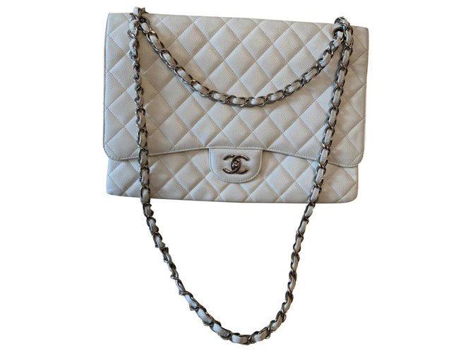 Chanel White Leather  ref.168409
