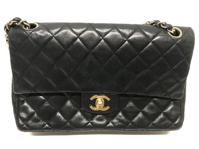 Chanel Timeless/Classique Black Leather  ref.168429