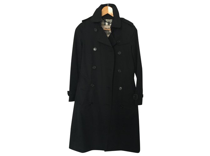 Burberry Trench-coat Coton Noir  ref.168440