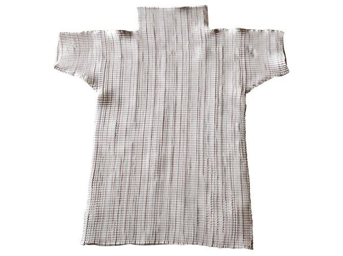 Issey Miyake greige top - Size 2 - line 1 vintage Beige Grey