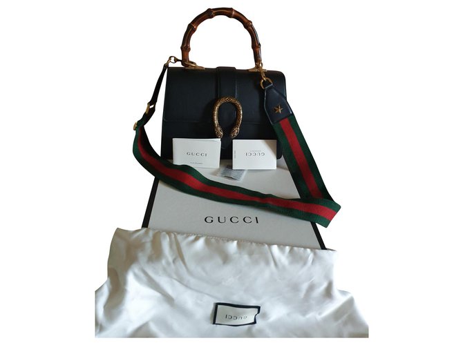 Gucci Dionysus bag Black Leather  ref.168640