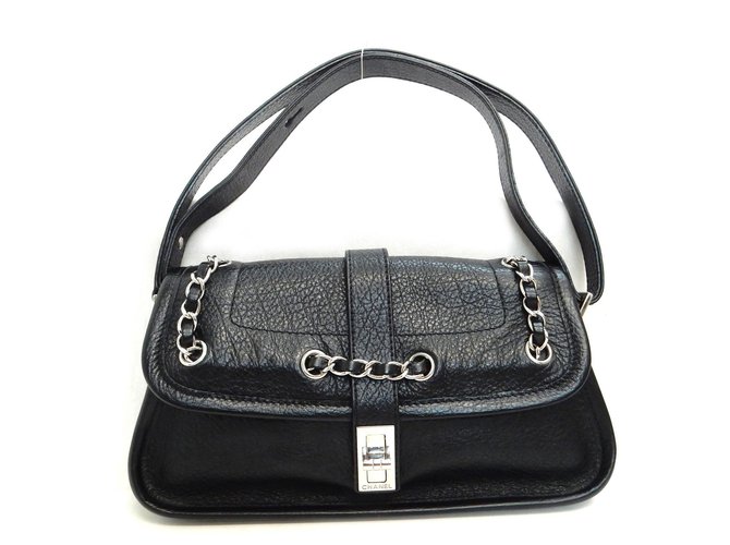 Chanel Dinner Bag Black Leather  ref.168679