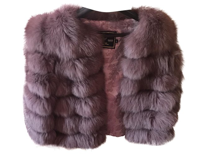 Autre Marque Real fox fur Purple  ref.168722