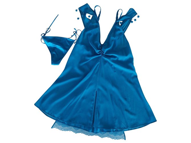 La Perla silk nightie. Blue  ref.168723