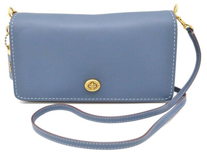 Coach Dinky Blue Leather  ref.168742