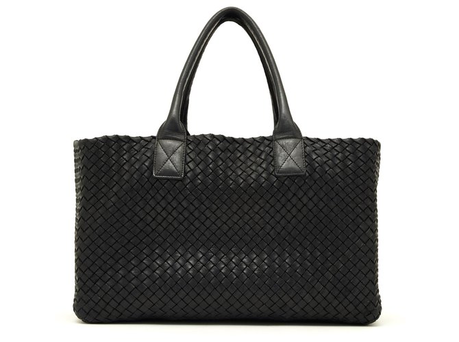 Bottega Veneta Maxi Black Intrecciato Handbags Leather Black Ref Joli Closet