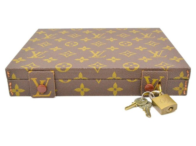 Louis Vuitton Vintage jewelry box Brown Cloth ref.168883 - Joli Closet