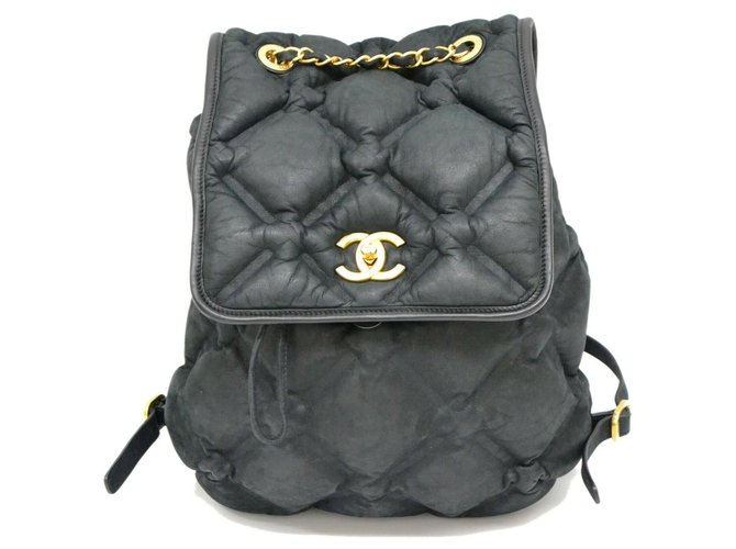 Chanel Bubble Backpack Black Cloth  ref.168885