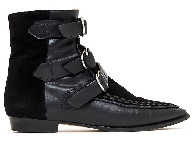 Bottines Isabel Marant Rowi en cuir noir 38