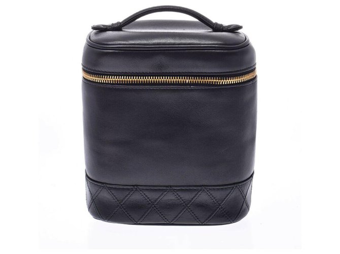 Chanel Vanity Black Leather  ref.168892