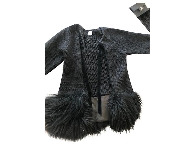 Red Valentino Wollmantel schwarz