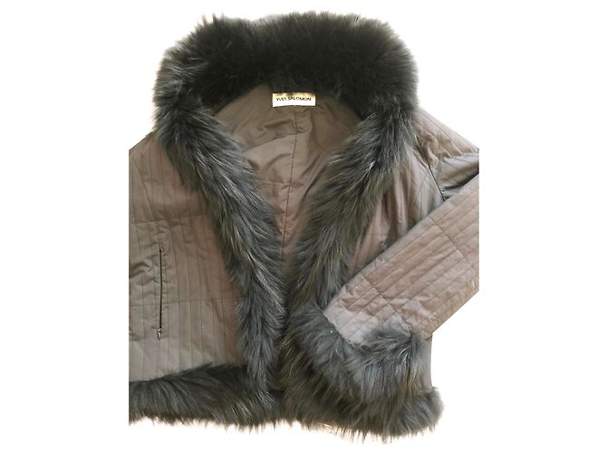 Yves Salomon Black Fox Jacket