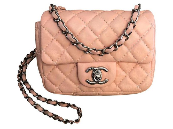 Timeless Chanel Pink Leather  ref.168984