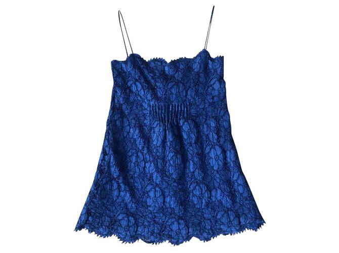Chanel Tops Navy blue Lace  ref.168993