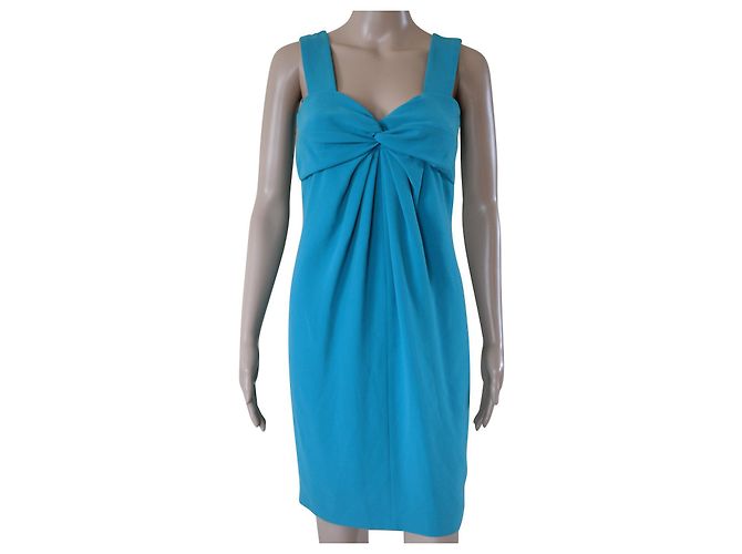 Max Mara Kleid aus blauer Seide