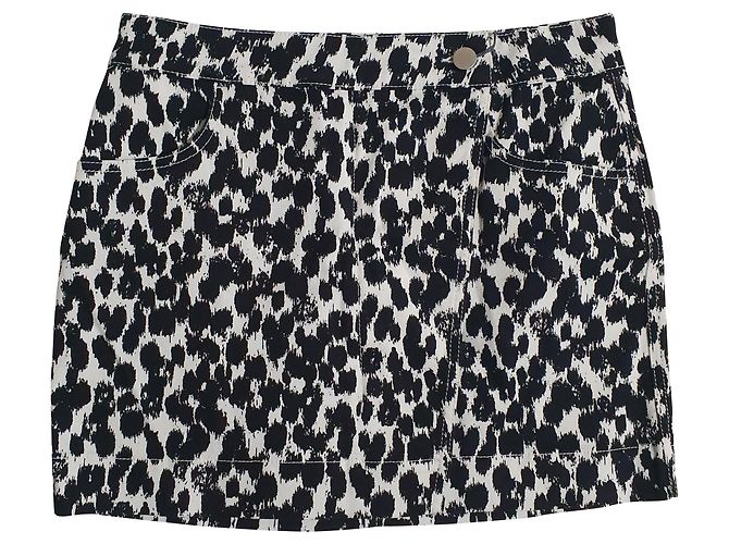 Stella Mc Cartney Saia Stella McCartney Preta e Branca de Algodão Preto Branco