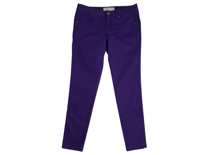 Stella Mc Cartney Pants, leggings Purple Cotton Elastane  ref.169021