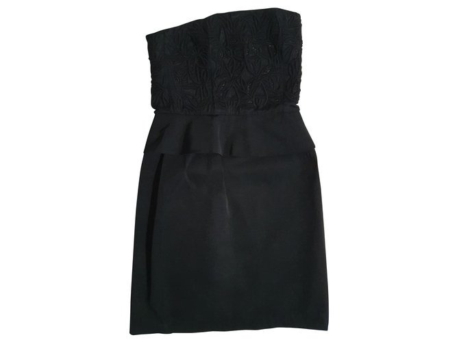 Stella Mc Cartney Dresses Black Cotton Polyester Viscose Metal  ref.169023