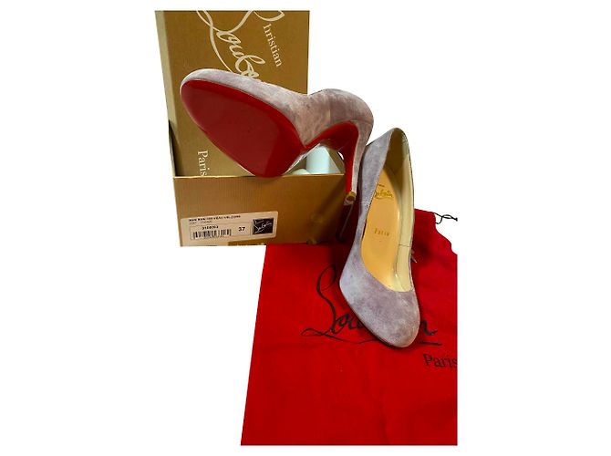 Christian Louboutin Ron Ron 100 Samt Kalb Lavendel